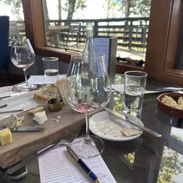Empty glasses because we were almost done!