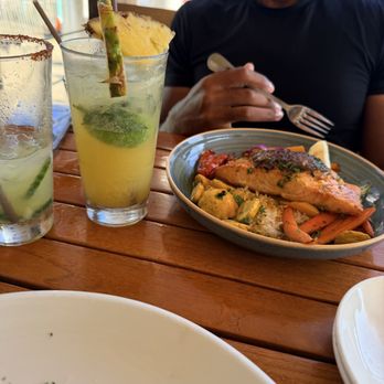 The Beachcomber - Crab Stuffed Wild Scottish Salmon - Seafood Near Me - Newport Beach, California