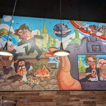 Cheba Hut Toasted Subs - Interesting painting making fun of Disney. - Bars Near Me - Orlando, Florida