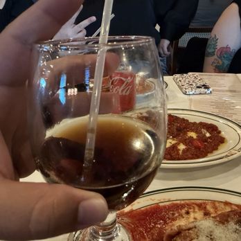 Papparella Trattoria - Glass with previous customers lipstick - Italian Near Me - Orlando, Florida