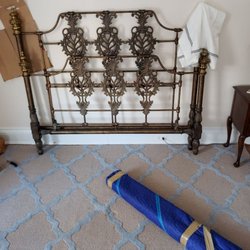 CT Moving & Delivery - Brass frame bed before packing. Very heavy.