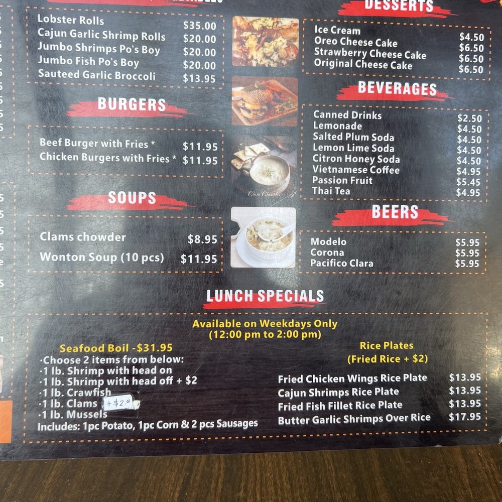 Lemon Crab - Menu - Seafood Near Me - Hayward, California