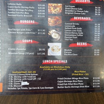 Lemon Crab - Menu - Seafood Near Me - Hayward, California