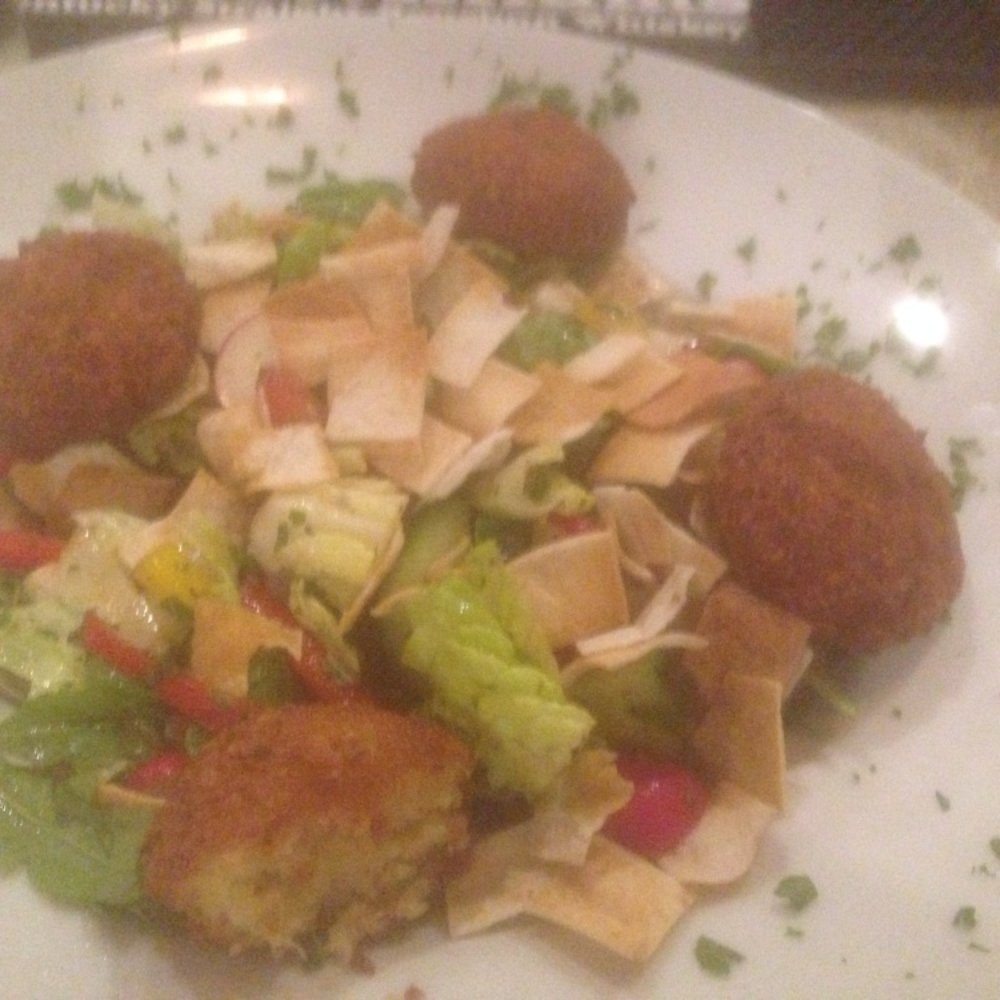 Leyla - Fattoush salad with falafel - Lebanese Near Me - Charleston, South Carolina Leyla - Fattoush salad with falafel - Lebanese Near Me - Charleston, South Carolina