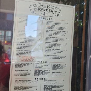 Martha's Vineyard Chowder Company - Menu - Seafood Near Me - Oak Bluffs, Massachusetts Martha's Vineyard Chowder Company - Menu - Seafood Near Me - Oak Bluffs, Massachusetts