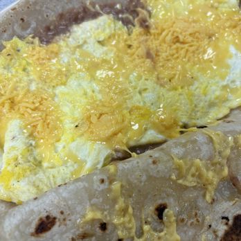 Isabel's Cafe - Large bean egg and cheese taco - Mexican Near Me - Port Isabel, Texas