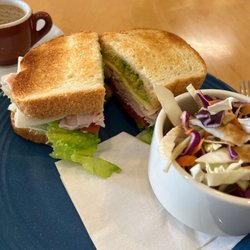 New World Cafe - Turkey Return of the Turkey, Swiss & Avocado on sourdough