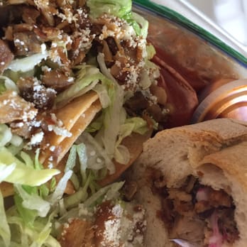 Loncheria Otro Rollo - Half Torta and Two Potato Tacos before I drown it in the chile!! - Mexican Near Me - Bakersfield, California Loncheria Otro Rollo - Half Torta and Two Potato Tacos before I drown it in the chile!! - Mexican Near Me - Bakersfield, California