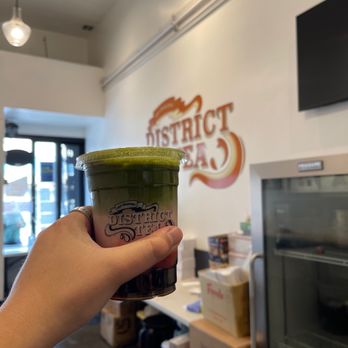 District Tea - Strawberry matcha - Bubble Tea Near Me - San Francisco, California