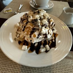 Campfire S'mores Waffle Sundae