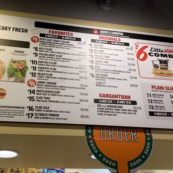 Jimmy John's - Menu - Delis Near Me - Scottsdale, Arizona