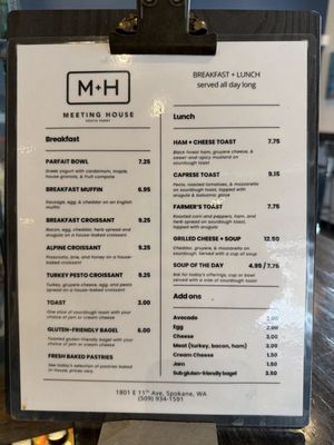 Menu photo 1 Meeting House Cafe Spokane, WA
