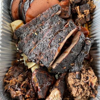 Alley Cat Ranch - ribs, potatoes, and meat in a container - Barbeque Near Me - Tulsa, Oklahoma Alley Cat Ranch - ribs, potatoes, and meat in a container - Barbeque Near Me - Tulsa, Oklahoma