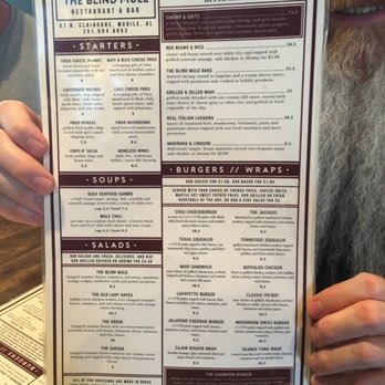 Blind Mule - Menu - American Near Me - Mobile, Alabama