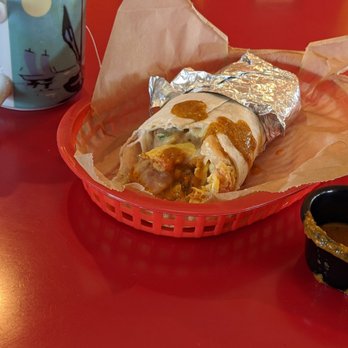 Los Cantaros - Shrimp and Egg Breakfast Burrito (Huevos con Cameron) - Mexican Near Me - San Leandro, California Los Cantaros - Shrimp and Egg Breakfast Burrito (Huevos con Cameron) - Mexican Near Me - San Leandro, California