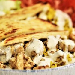 Papa Rog’s - Rice bowls with Greek sauce and pita bread
