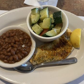 The Clam Bake - Flounder, chef veg, Boston baked beans - Seafood Near Me - Fort Myers, Florida