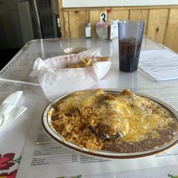 Chile relleno and enchiladas Chile relleno and enchiladas