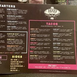 Menu as of 7/21/2025.