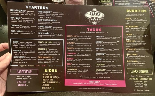 Menu photo 2 Jefe's Tacos & Tequila Longmont, CO