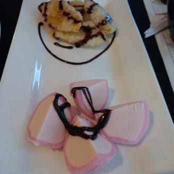 Uni Sushi - Fried banana and strawberry mochi - Sushi Bars Near Me - Plano, Texas Uni Sushi - Fried banana and strawberry mochi - Sushi Bars Near Me - Plano, Texas