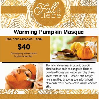 Salon Tranquility and Spa - October and November 2016!!!  Come in and get a pumpkin facial with ARZSEBET. This service is regularly $70 for $40. - Hair Salons Near Me - Calimesa, California