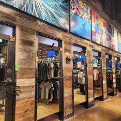 Tillys - Try on rooms. Love the mirrors with names