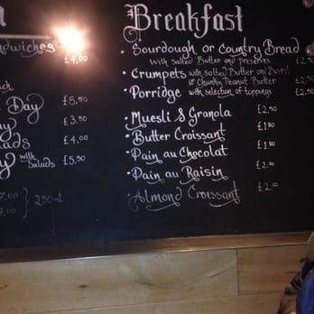 Theo's Cafe - Breakfast selections...check out the excellent chalkboard calligraphy! - Cafes Near Me - London, XGL Theo's Cafe - Breakfast selections...check out the excellent chalkboard calligraphy! - Cafes Near Me - London, XGL