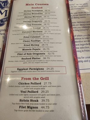 Menu photo 1 King Umberto Restaurant Elmont, NY Menu photo 1 King Umberto Restaurant Elmont, NY