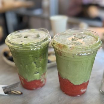 Everyday Eatery - Matcha strawberry latte - Cafes Near Me - Irvine, California