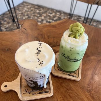 September - Black sesame latte and matcha latte - Ice Cream & Frozen Yogurt Near Me - Westminster, California September - Black sesame latte and matcha latte - Ice Cream & Frozen Yogurt Near Me - Westminster, California