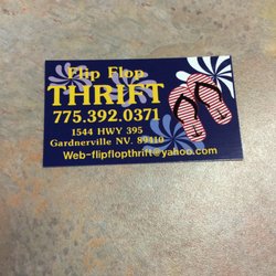 Flip Flop Thrift Store - Their business card.