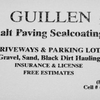 Guillen Asphalt Paving Coating - Business card - Masonry/Concrete Near Me - Elgin, Illinois Guillen Asphalt Paving Coating - Business card - Masonry/Concrete Near Me - Elgin, Illinois