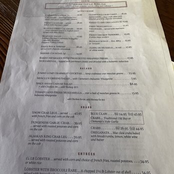 Clemente's Maryland Crabhouse - Menu - Seafood Near Me - Brooklyn, New York Clemente's Maryland Crabhouse - Menu - Seafood Near Me - Brooklyn, New York