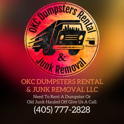 OKC Dumpsters Rental & Junk Removal - Our Logo And Services.