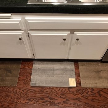 simpleFLOORS - Three sample floors...we went with vinyl cypress (right-side) - Flooring Near Me - North Hollywood, California