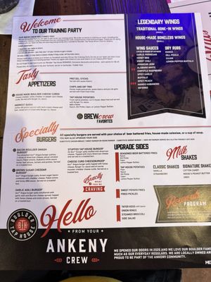 Menu photo 7 Boulder Tap House Ankeny, IA