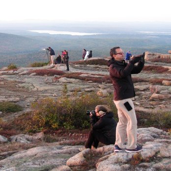 Cadillac Mountain - Photographing the photographers taking photos toward the east. - Parks Near Me - Bar Harbor, Maine