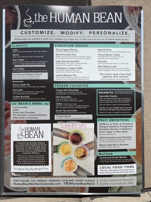 Menu photo 1 The Human Bean Loveland, CO