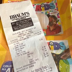 Braum’s - Brahms charging me for kids chicken that they didn't give me and won't refund me because I got the fries and the little booklet prize.