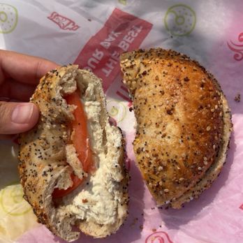 THB Bagelry & Deli - Chicken salad on an everything wheat bagel - Bagels Near Me - Timonium, Maryland THB Bagelry & Deli - Chicken salad on an everything wheat bagel - Bagels Near Me - Timonium, Maryland