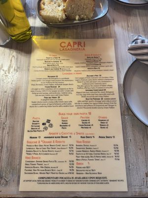 Menu photo 4 Capri Lasagneria Burlingame, CA