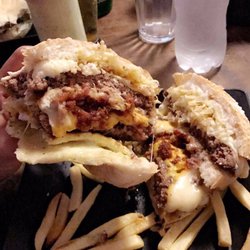 Spock Burger - Mini Vader - two burger patties, plenty of cheese, bacon, and potato sticks!! So good. Come hungry!!!
