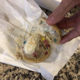 Ice cream sandwich with almost no ice cream Ice cream sandwich with almost no ice cream