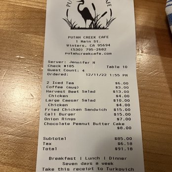 Putah Creek Cafe - Da bill - Breakfast & Brunch Near Me - Winters, California