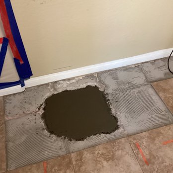 Bumble Bee Home Services - There's the hole they dug then filled after repairing the busted pipe inside. - Plumbing Near Me - Glendale, Arizona