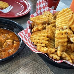 Butter Paneer Waffle Fries Butter Paneer Waffle Fries
