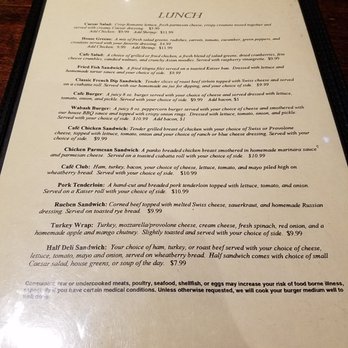 The Moonlight Cafe - lunch menu - New American Near Me - Vincennes, Indiana
