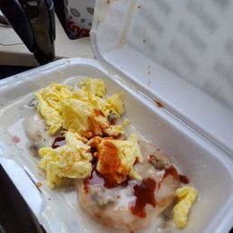 Soupy but delicious and $2 cheaper than McDonald's even after adding the egg. Noice! Soupy but delicious and $2 cheaper than McDonald's even after adding the egg. Noice!