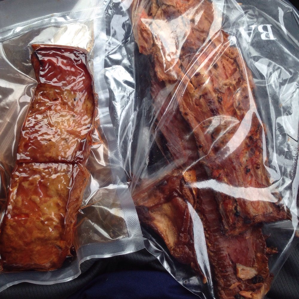Smoked salmon fillet on left, smoked "salmon scraps" on right. Delicious. Smoked salmon fillet on left, smoked "salmon scraps" on right. Delicious.